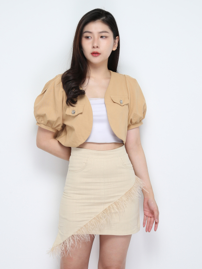 High Waist Tasse; Wrap Skirt 28264