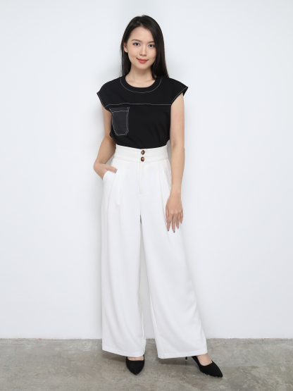 Sleeveless Back Zip Top 28842