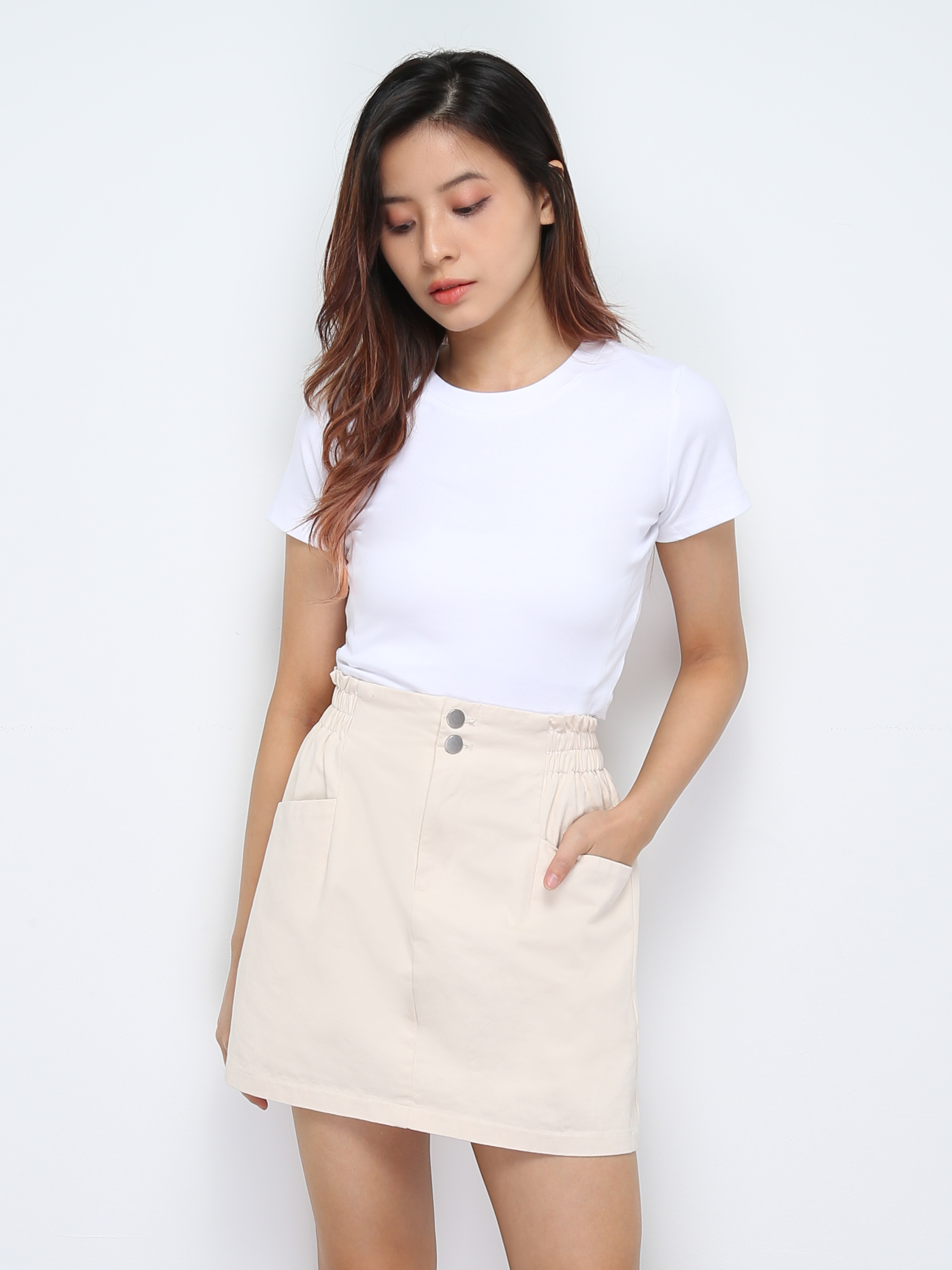 High Waist Front Button Skirt Pant 28846