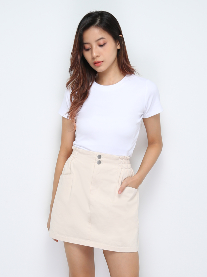 High Waist Front Button Skirt Pant 28846