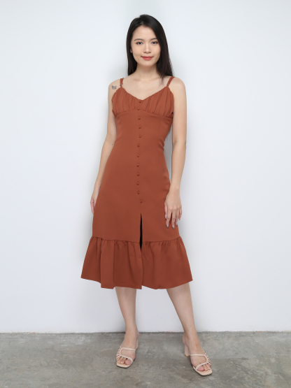 Sleevelesss With Front Split Dress 28975