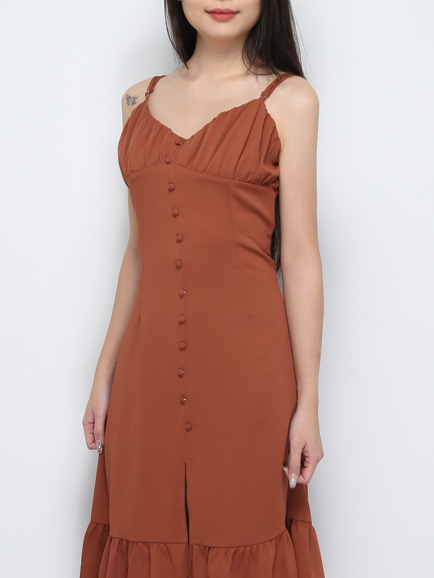 Sleevelesss With Front Split Dress 28975