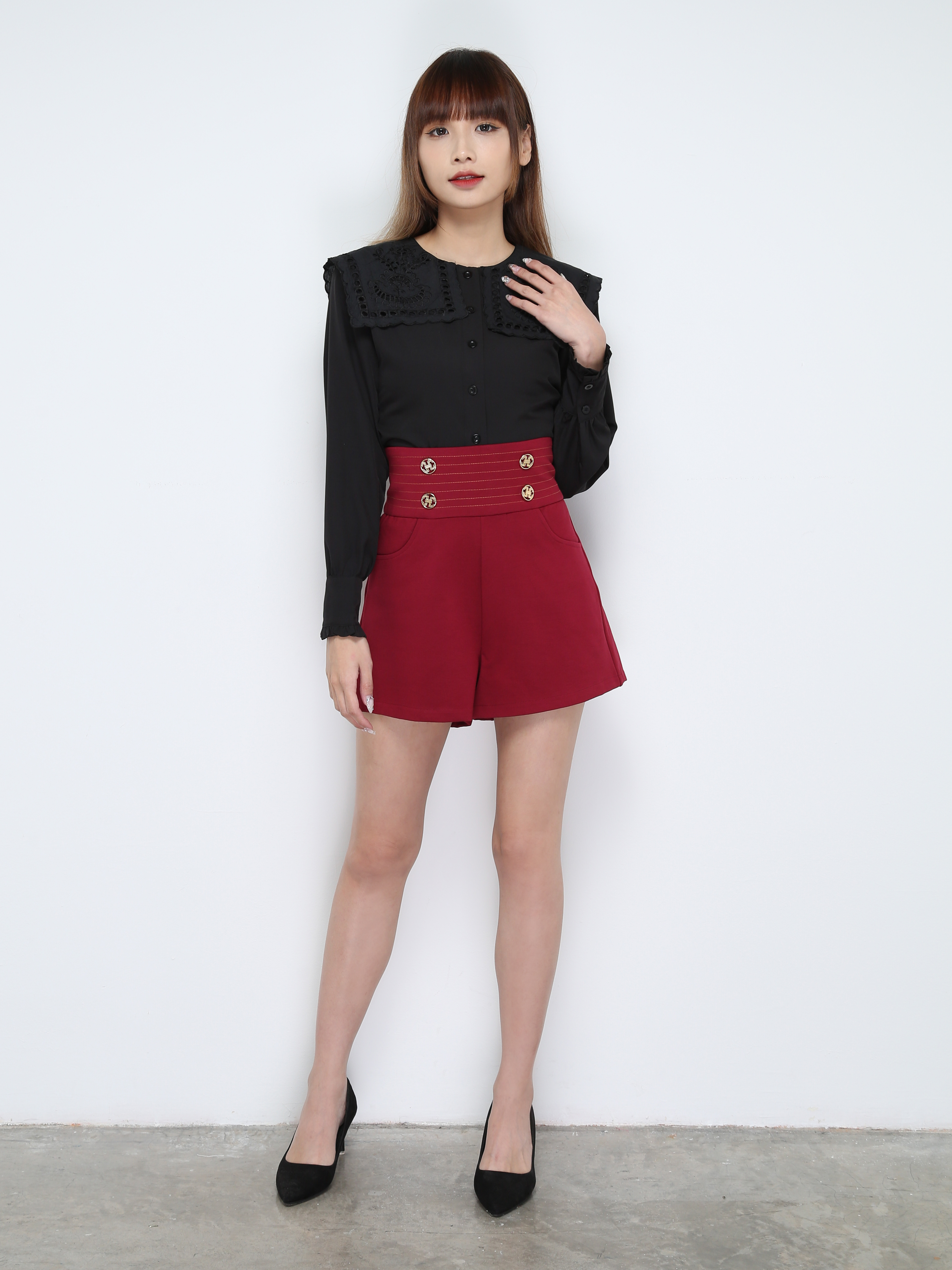 Eyelet Collar Blouse 28988