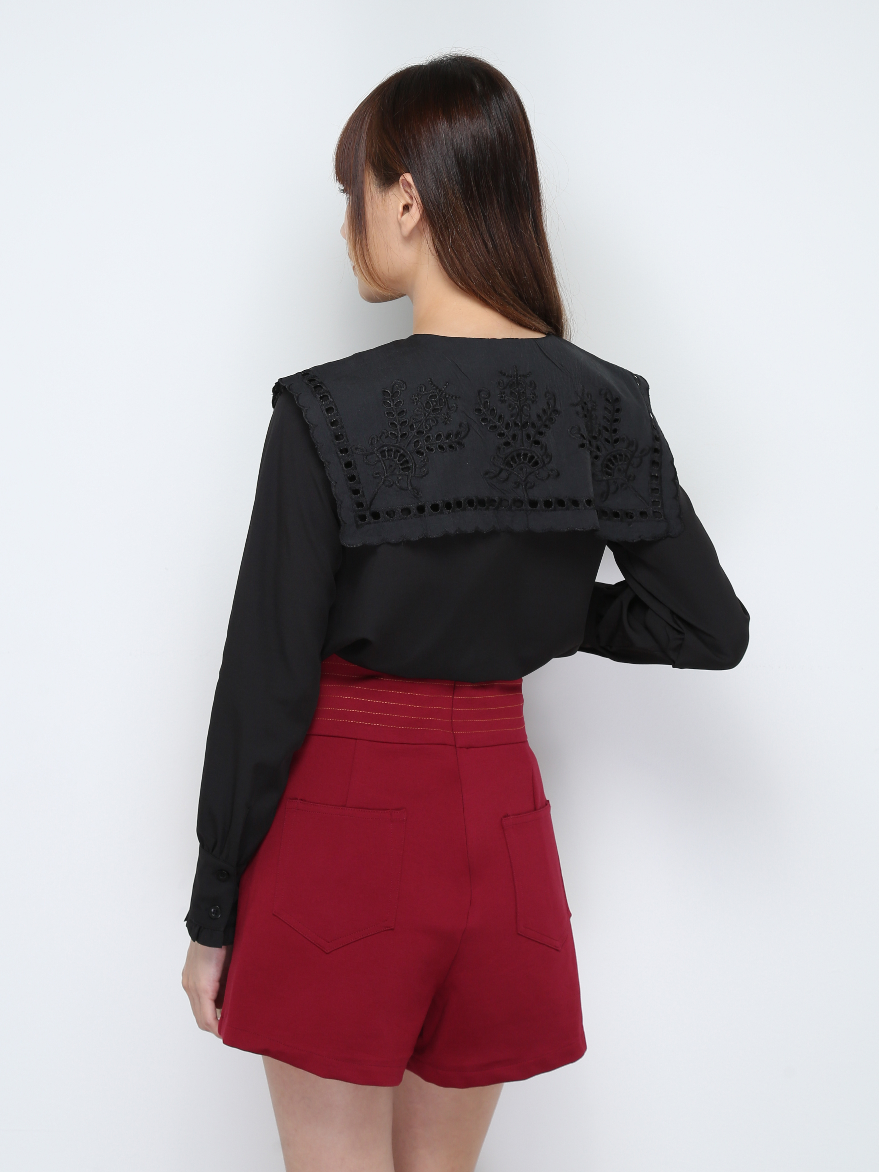 Eyelet Collar Blouse 28988