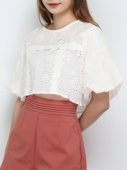 High Waist Pleated Back Zip Short Pants 28999