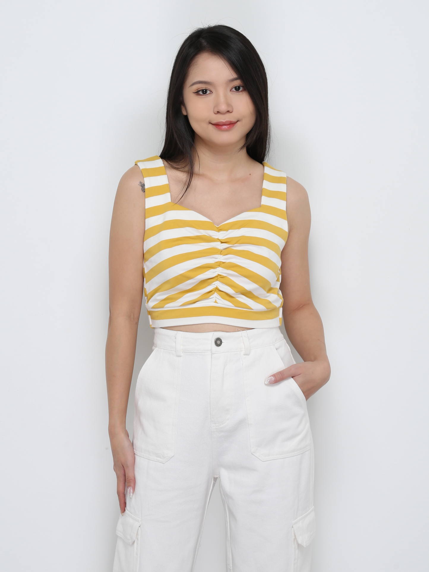 Sleeveless Strippe Top 29007