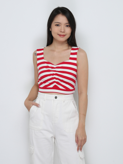 Sleeveless Strippe Top 29007