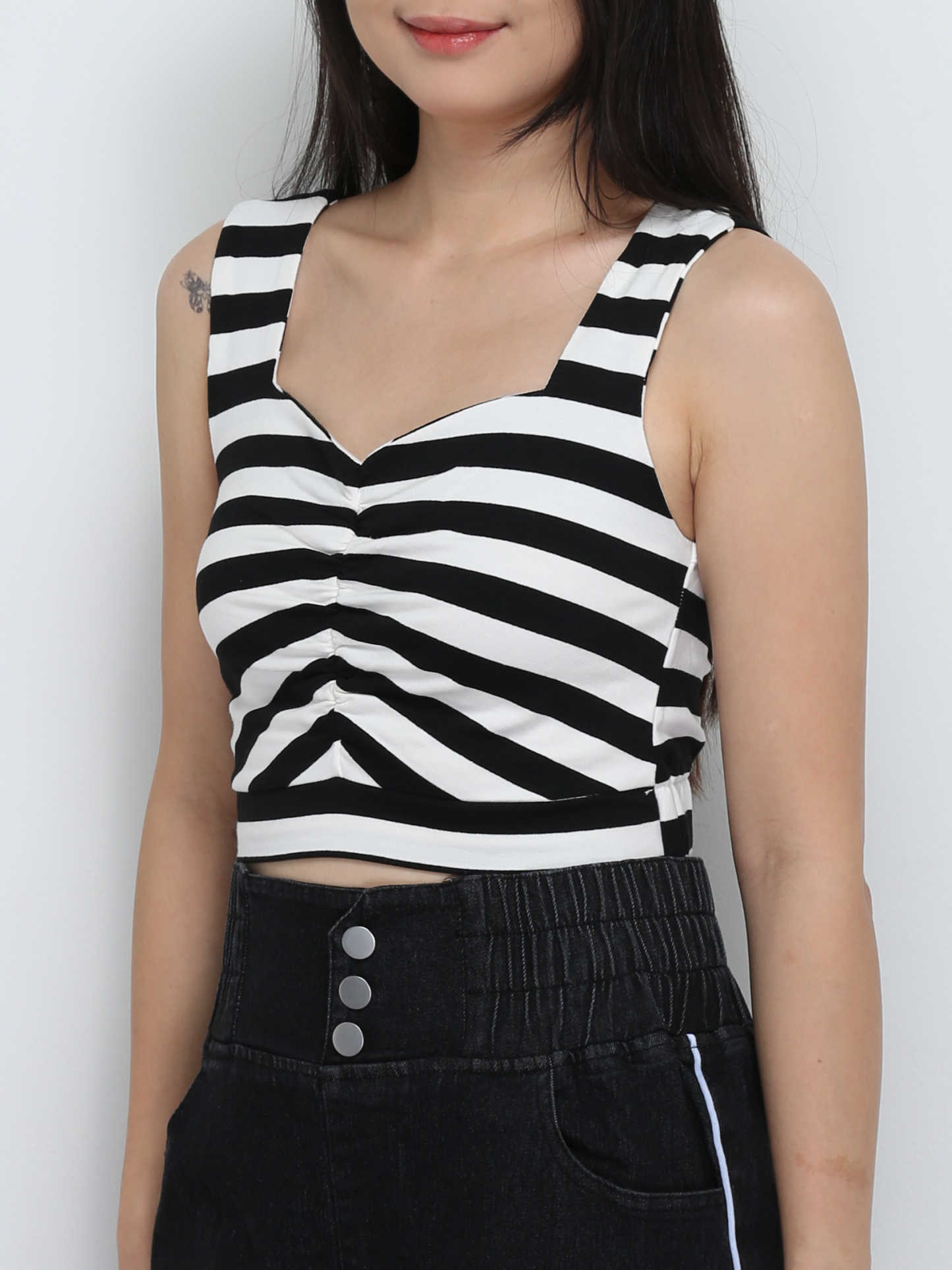 Sleeveless Strippe Top 29007