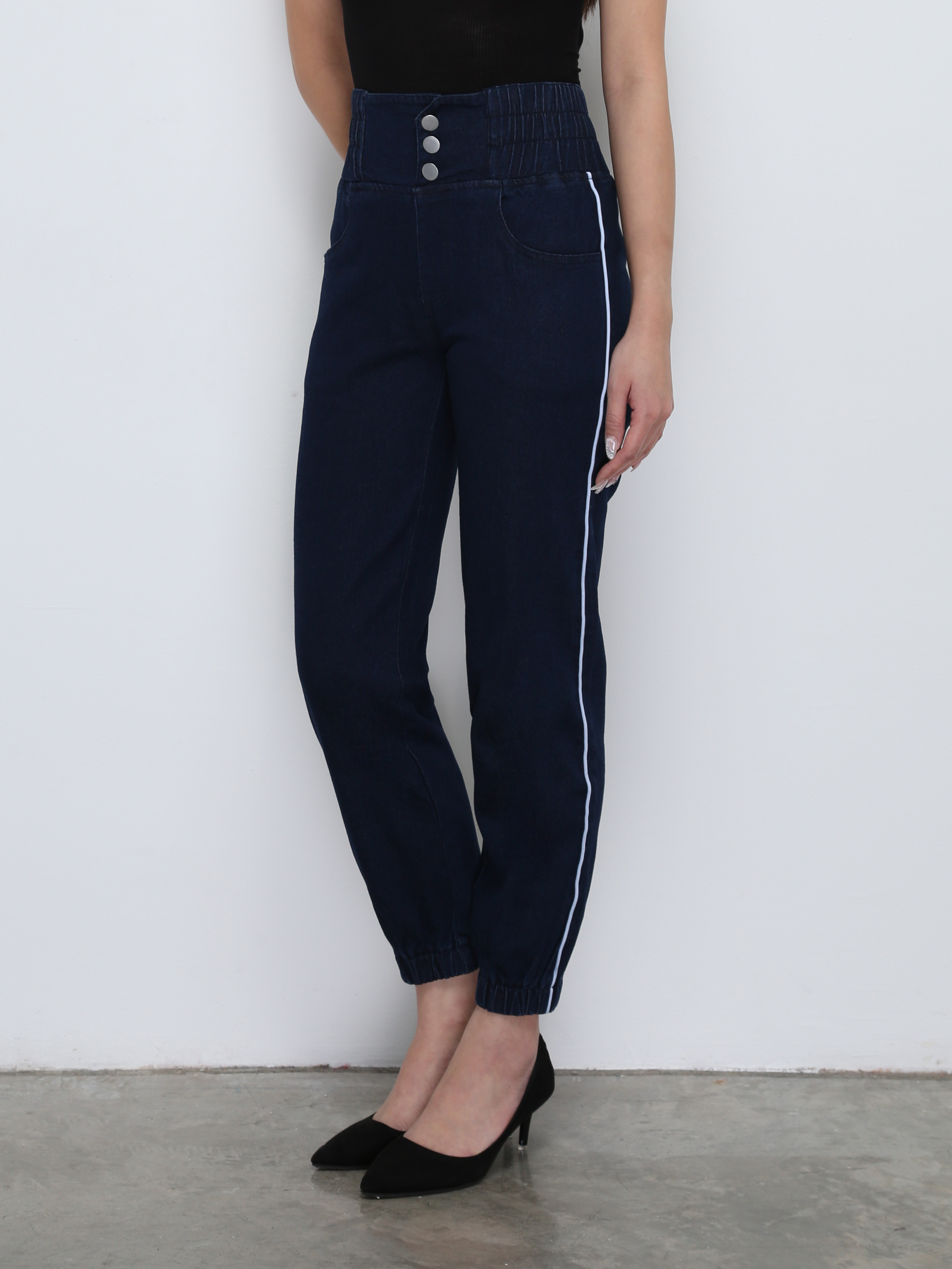 High Waist Denim Long Pants 29088