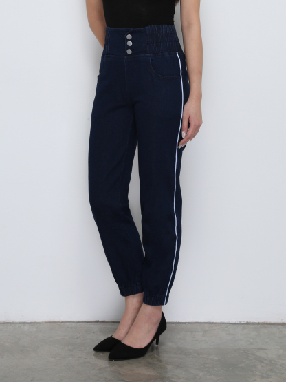High Waist Denim Long Pants 29088