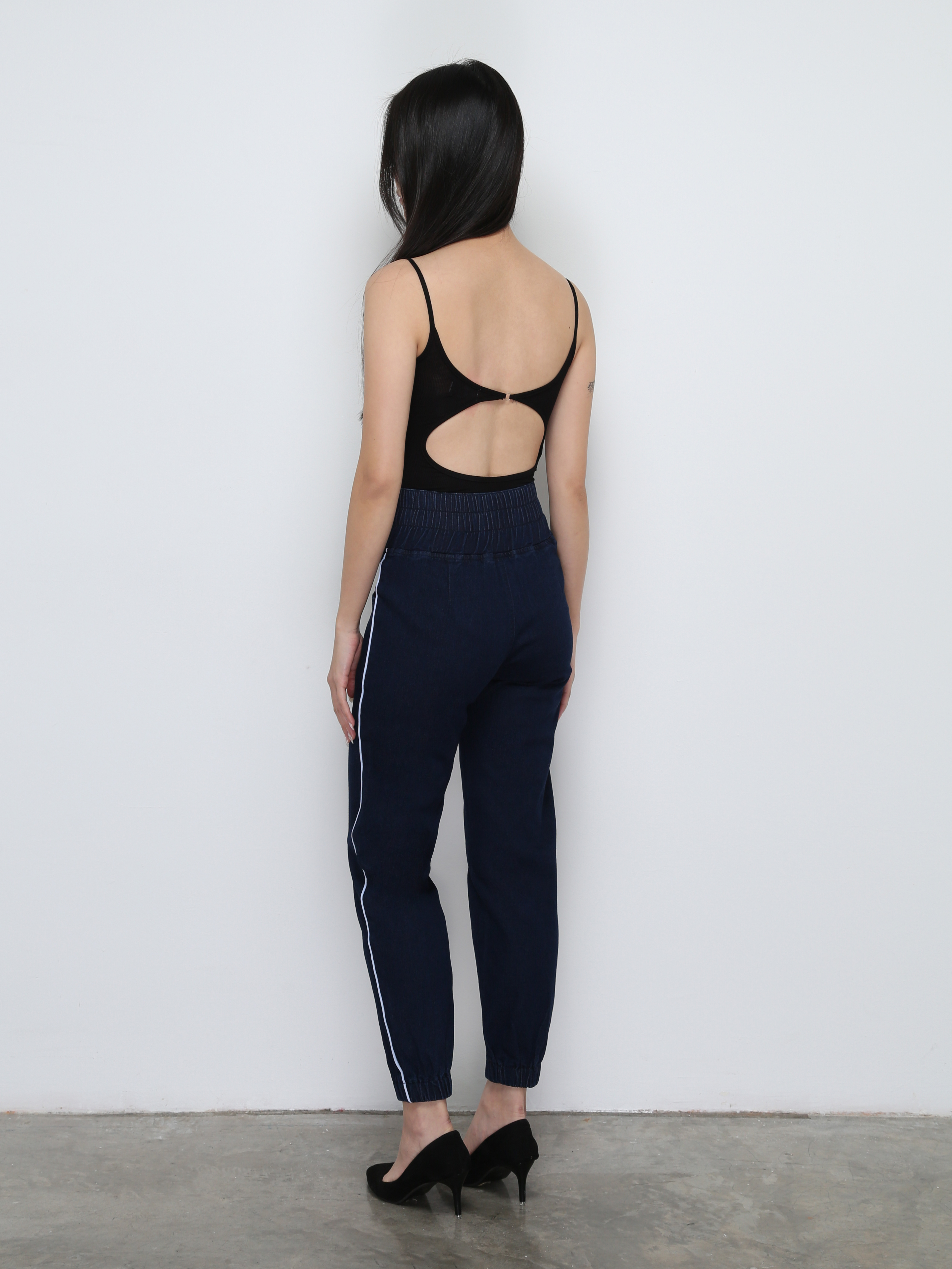 High Waist Denim Long Pants 29088