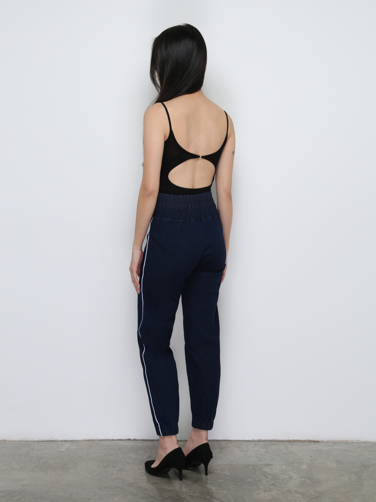 High Waist Denim Long Pants 29088