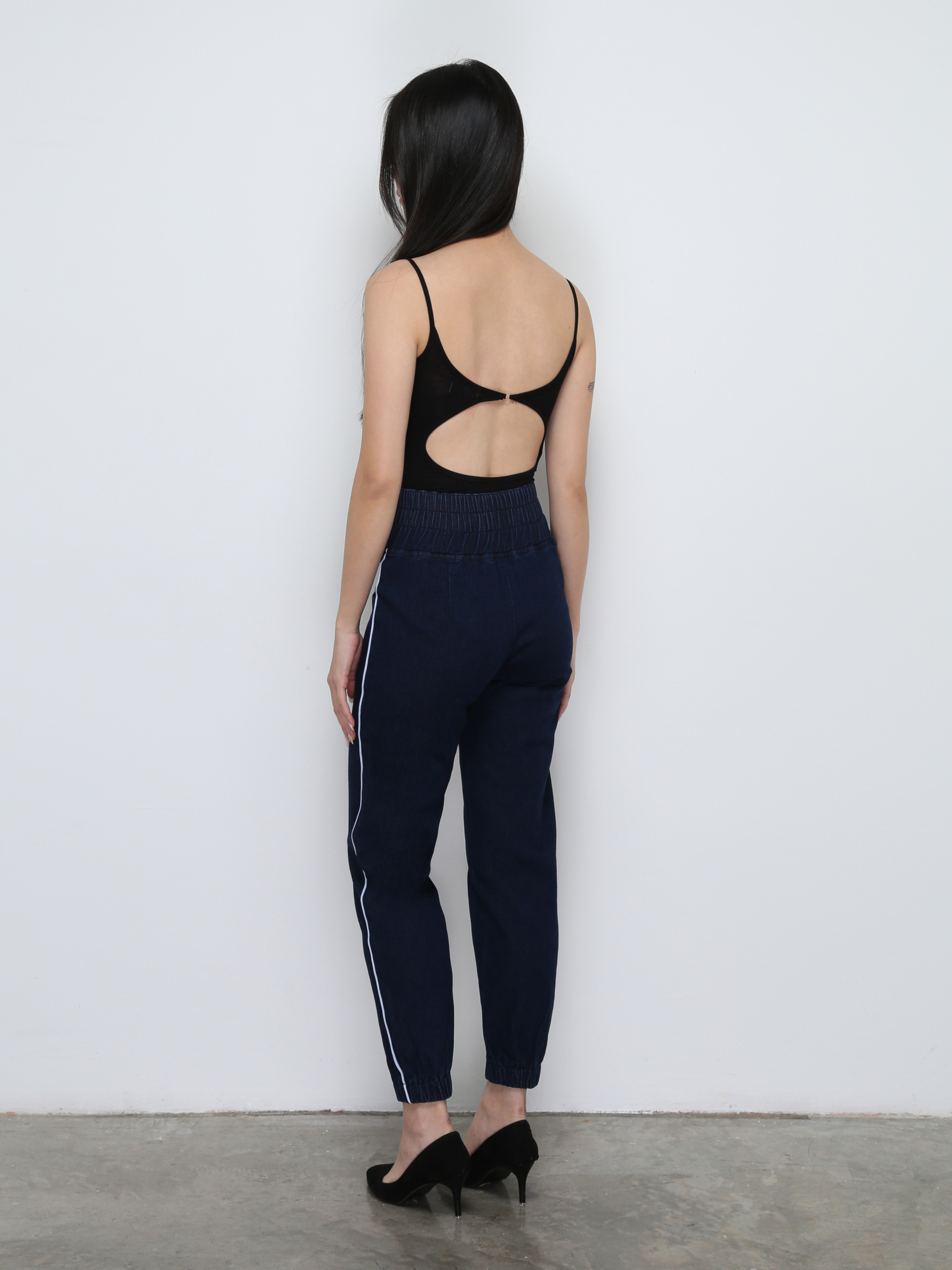 High Waist Denim Long Pants 29088