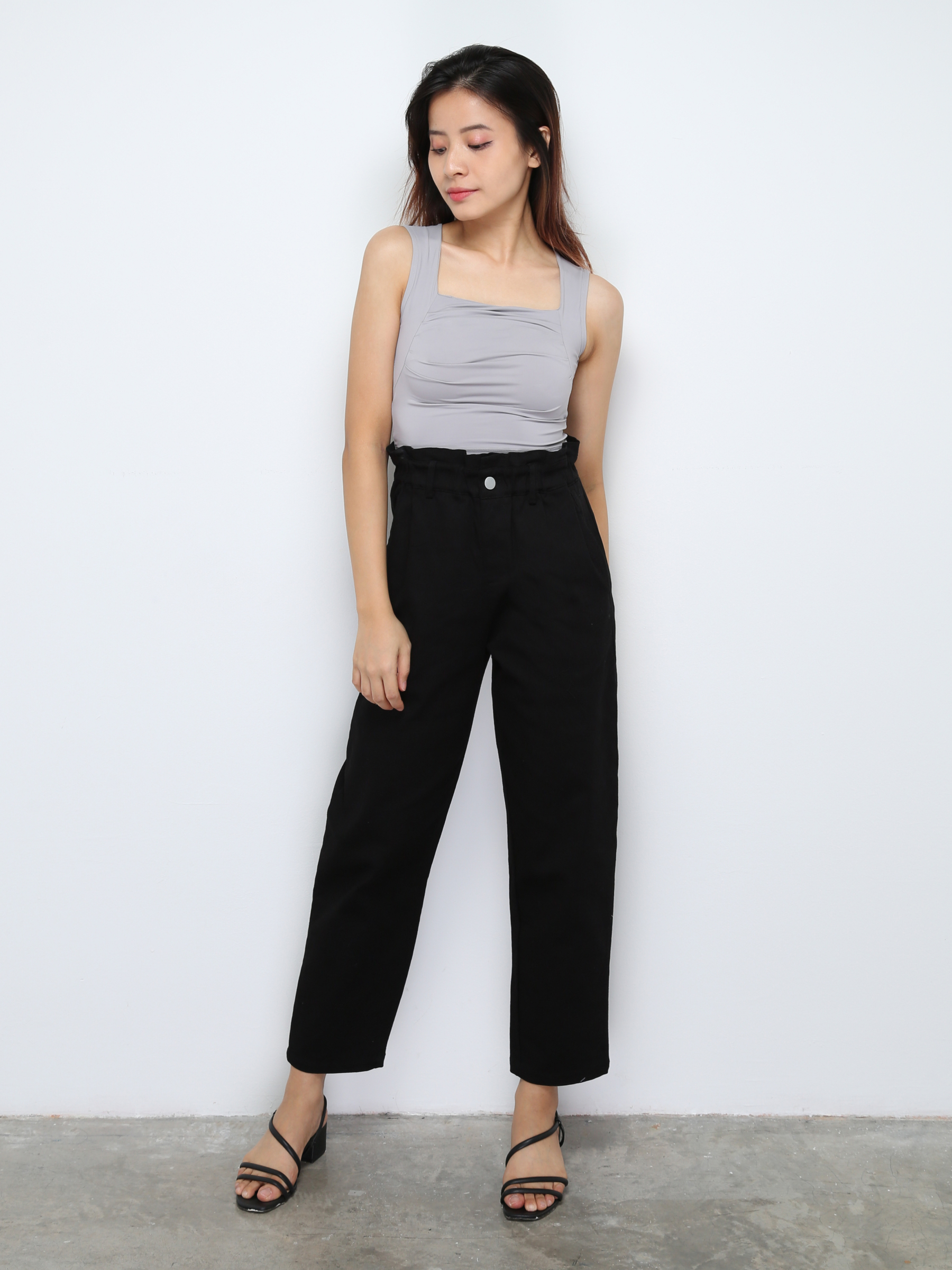Sleeveless Front Pleated Top 29027