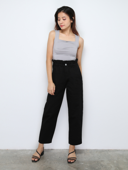 Sleeveless Front Pleated Top 29027