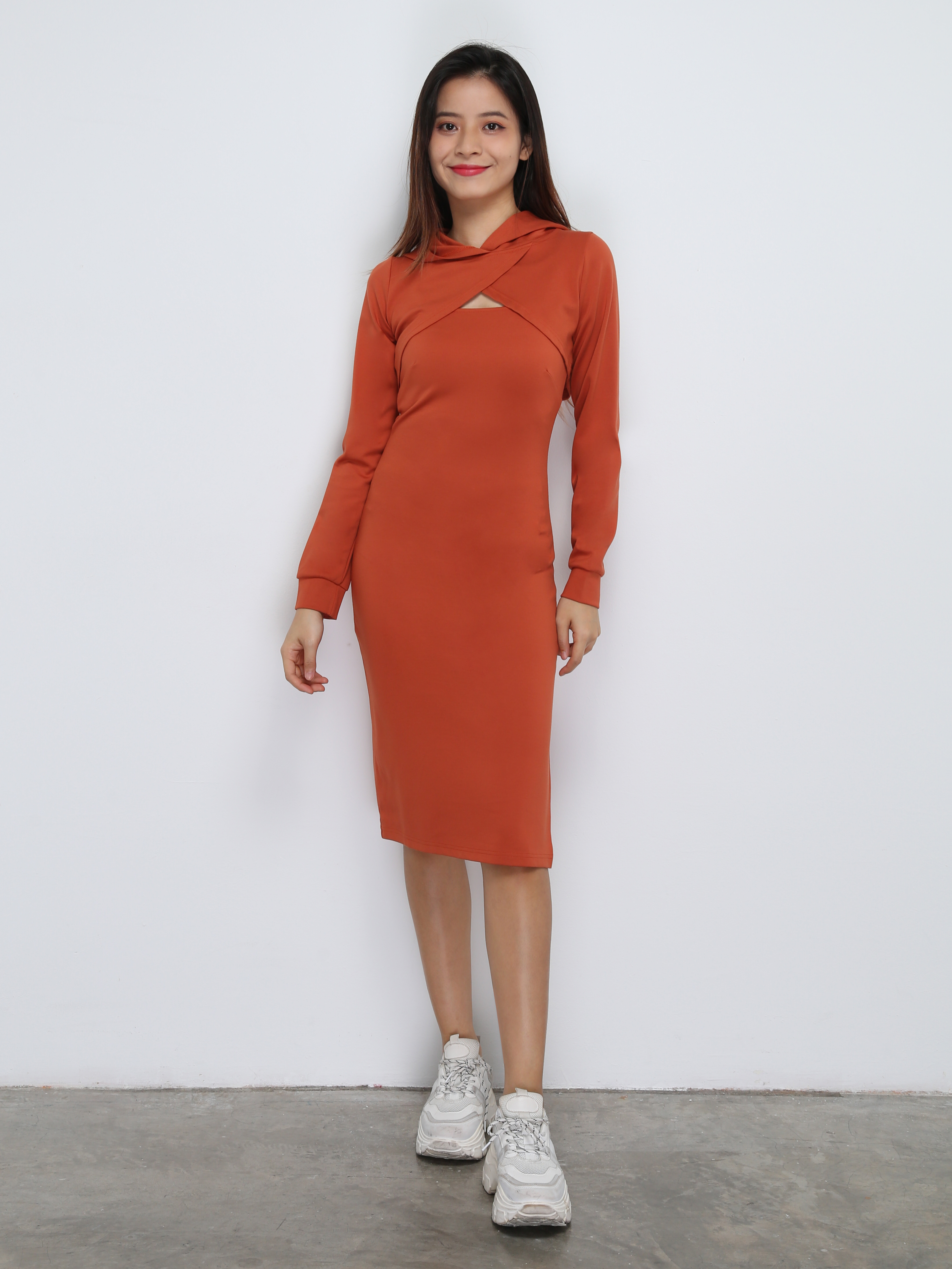 Two Piece With Cap Outer With Dress Set 29066