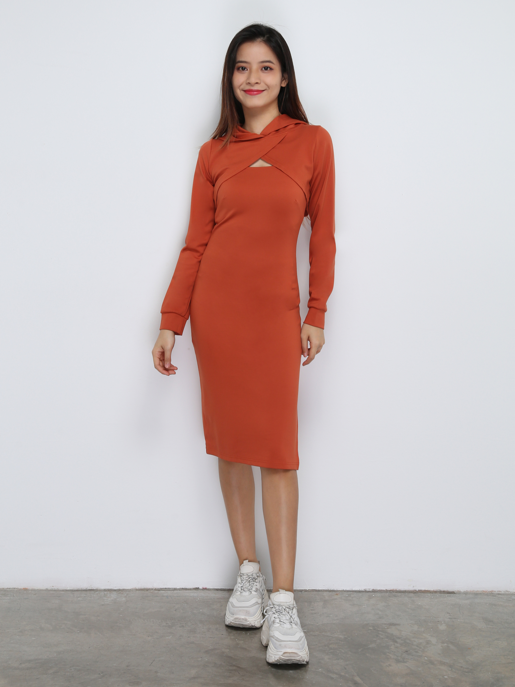 Two Piece With Cap Outer With Dress Set 29066