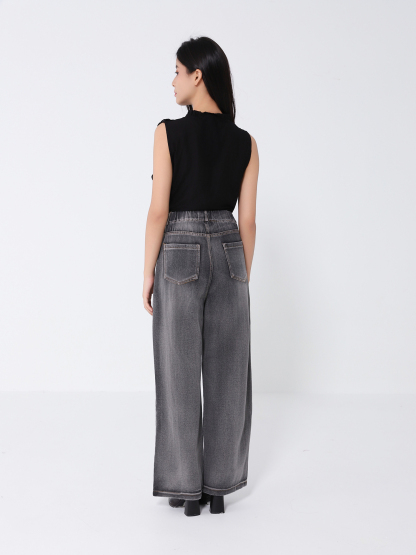 Denim Ripped Long Pants 46371