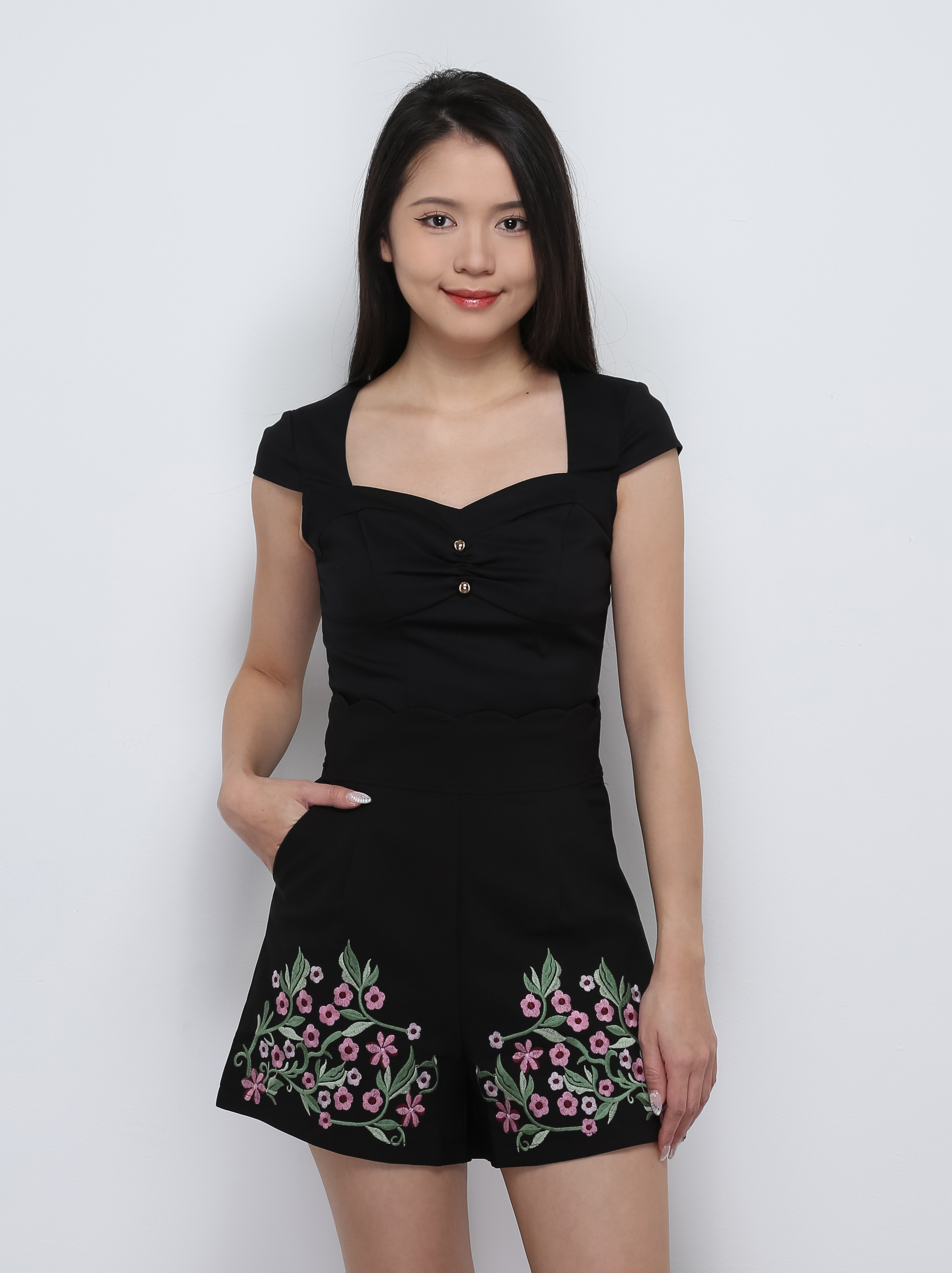 Square Neck Cap Sleeve Top 29121