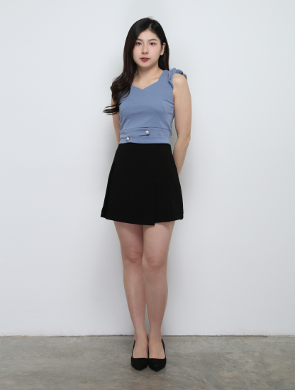 Sleeveless With Waist Belt Top 29135