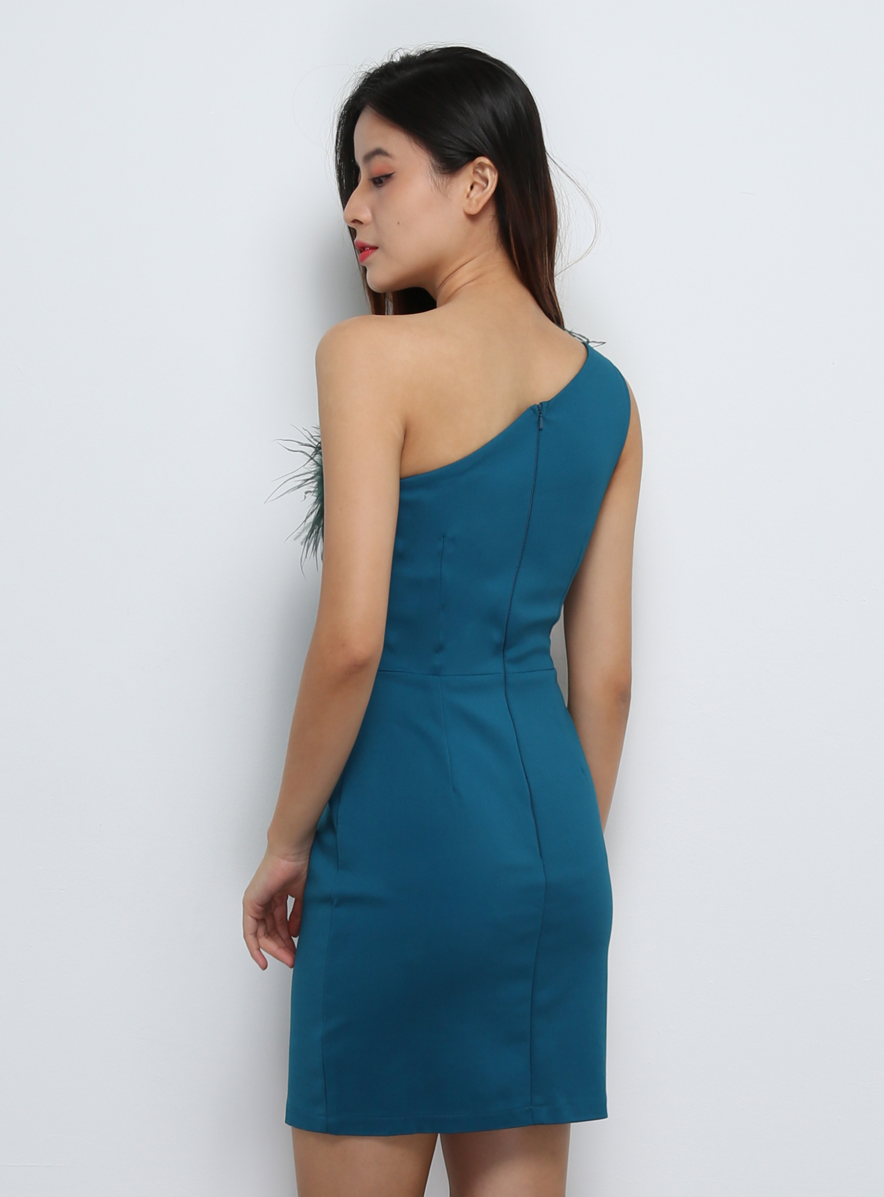 Sloping With Fur Dress 29164