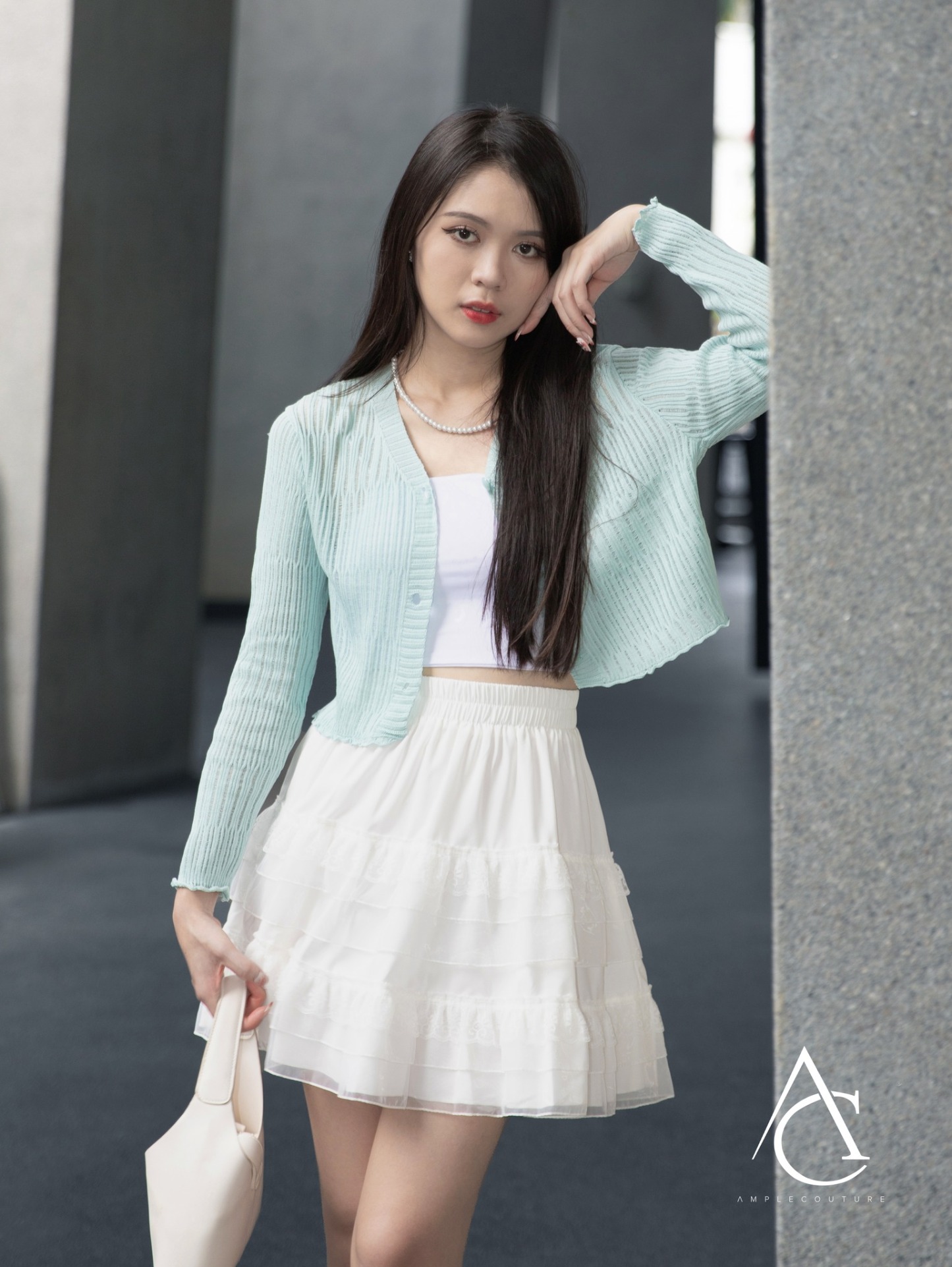 Knitted Front Button Top 32748