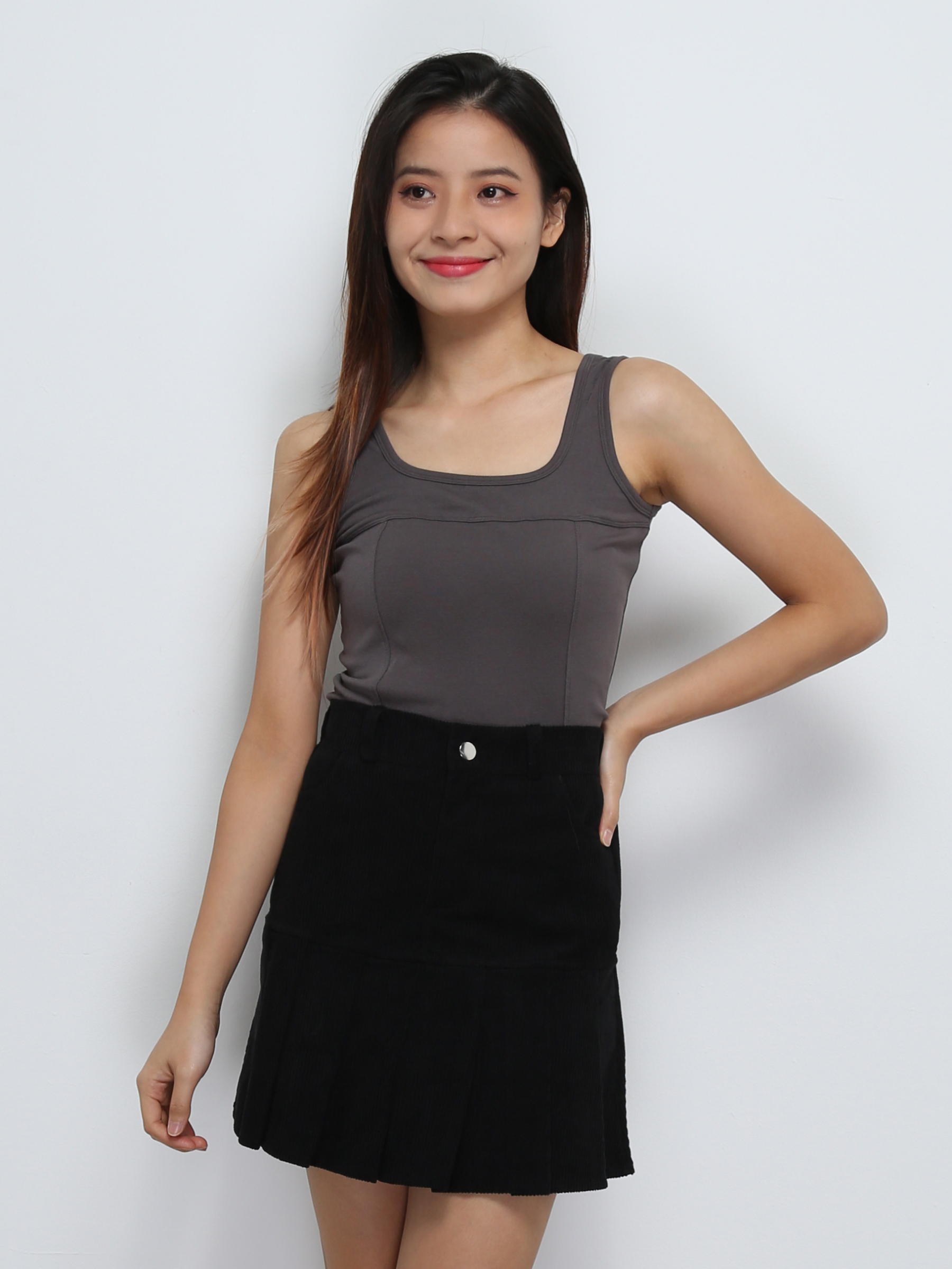 High Waist With Pleated Skirt Pants 29193