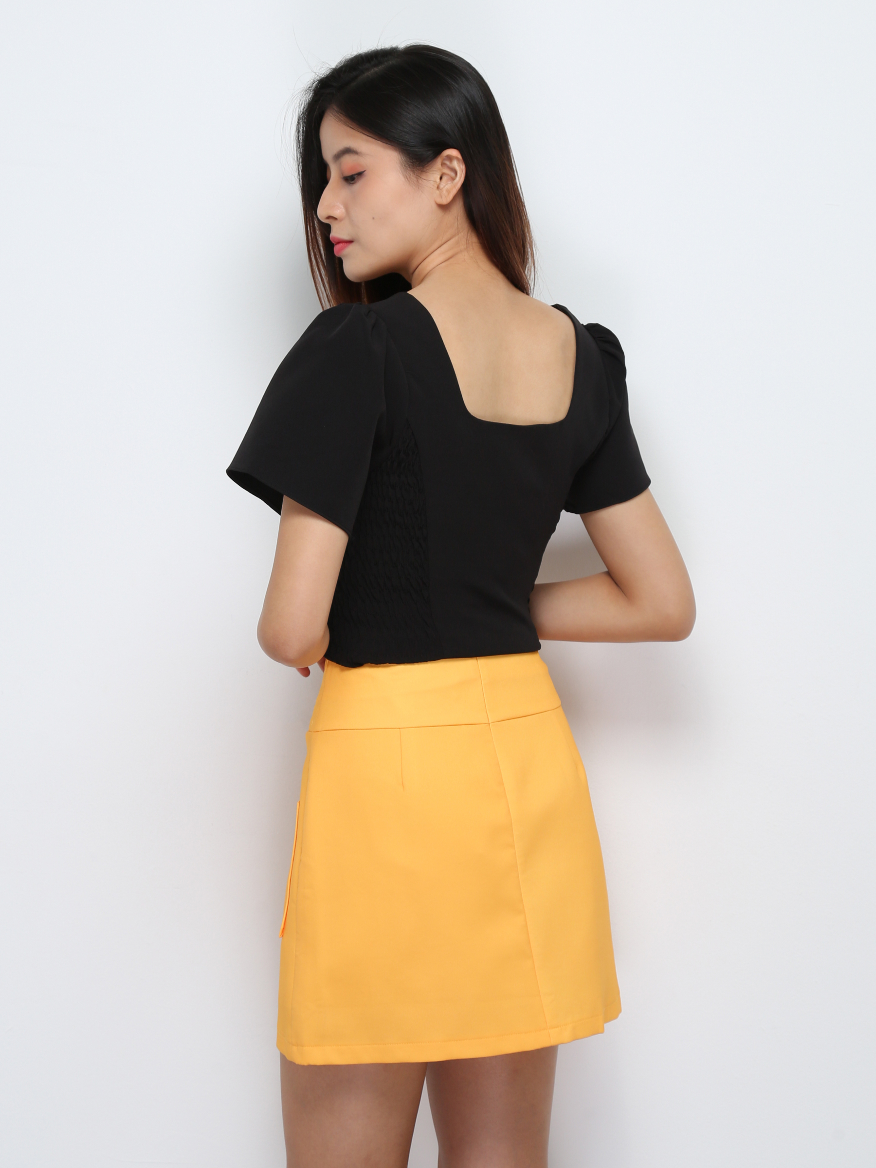 Waist Stretchable Short Sleeve Top 29210