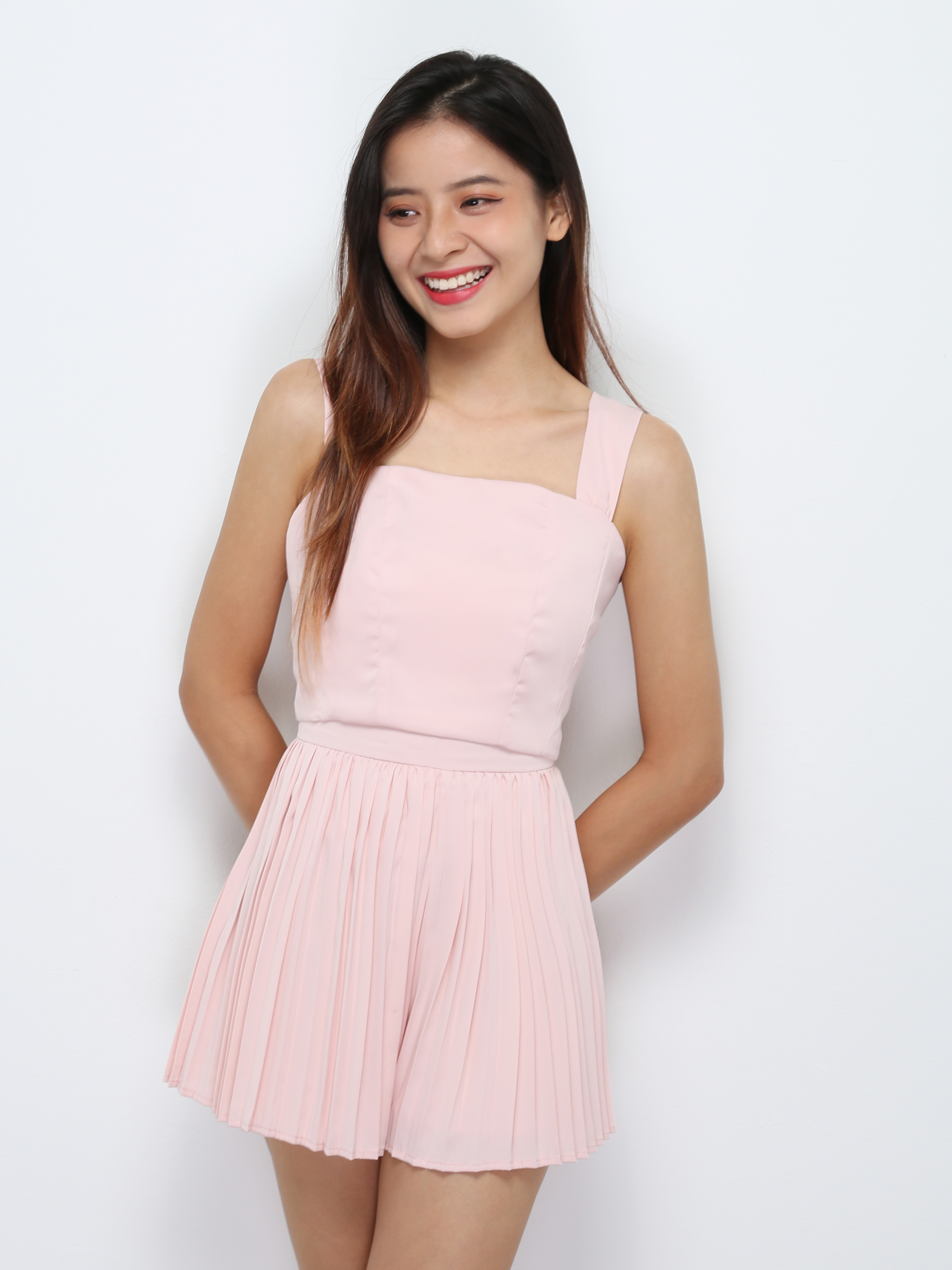Sleeveless Crop Top With pleated Skirt Set 29240