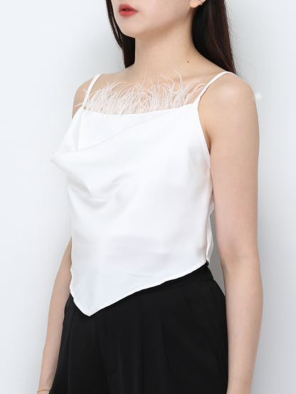 Sleeveless With Fur Top 29241