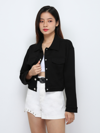 Front Button long Sleeve Jacket 29243