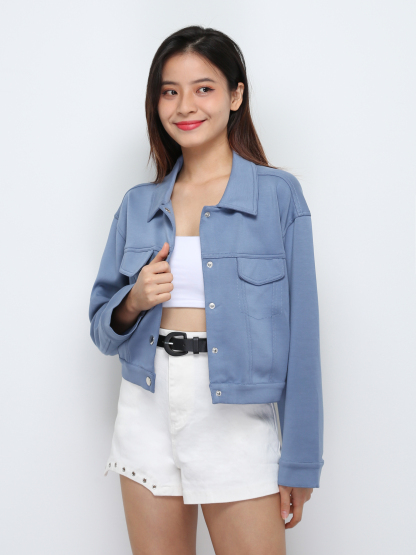 Front Button long Sleeve Jacket 29243