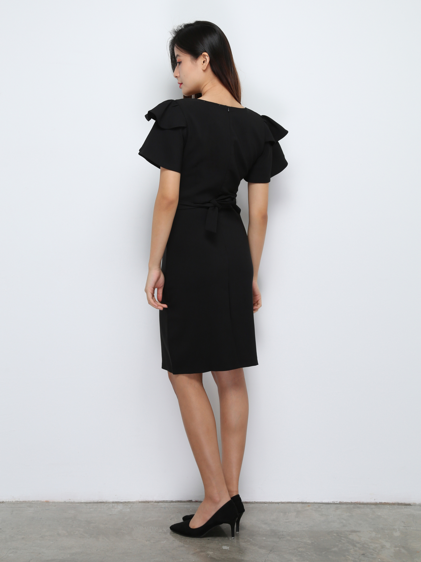 Layered Sleeve With Belt Dress 29244