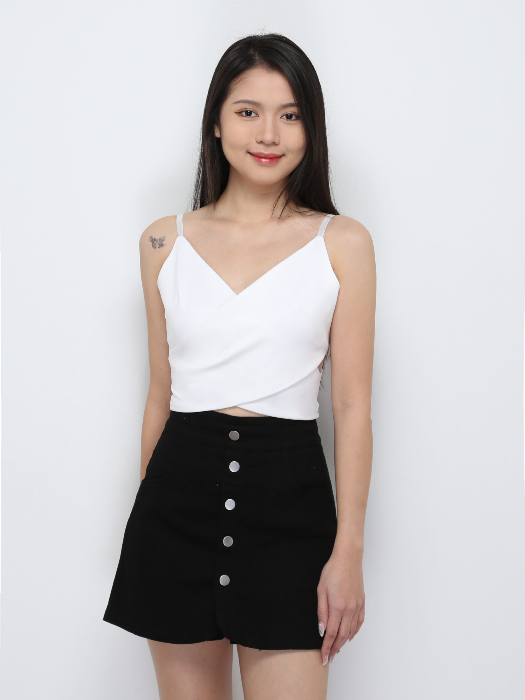 Sleeveless Cross With Side Hole Top 29287