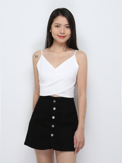 Sleeveless Cross With Side Hole Top 29287