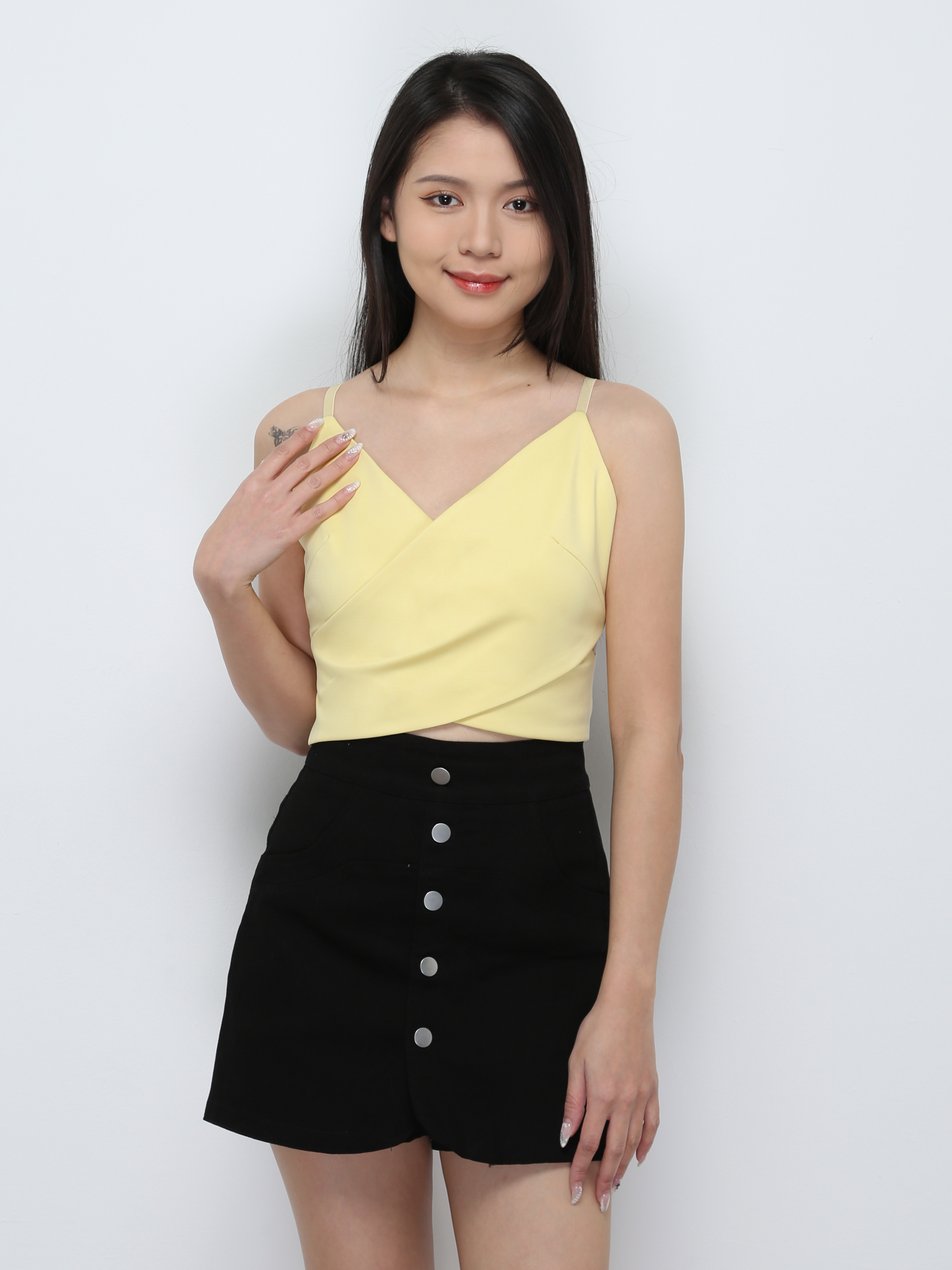 Sleeveless Cross With Side Hole Top 29287