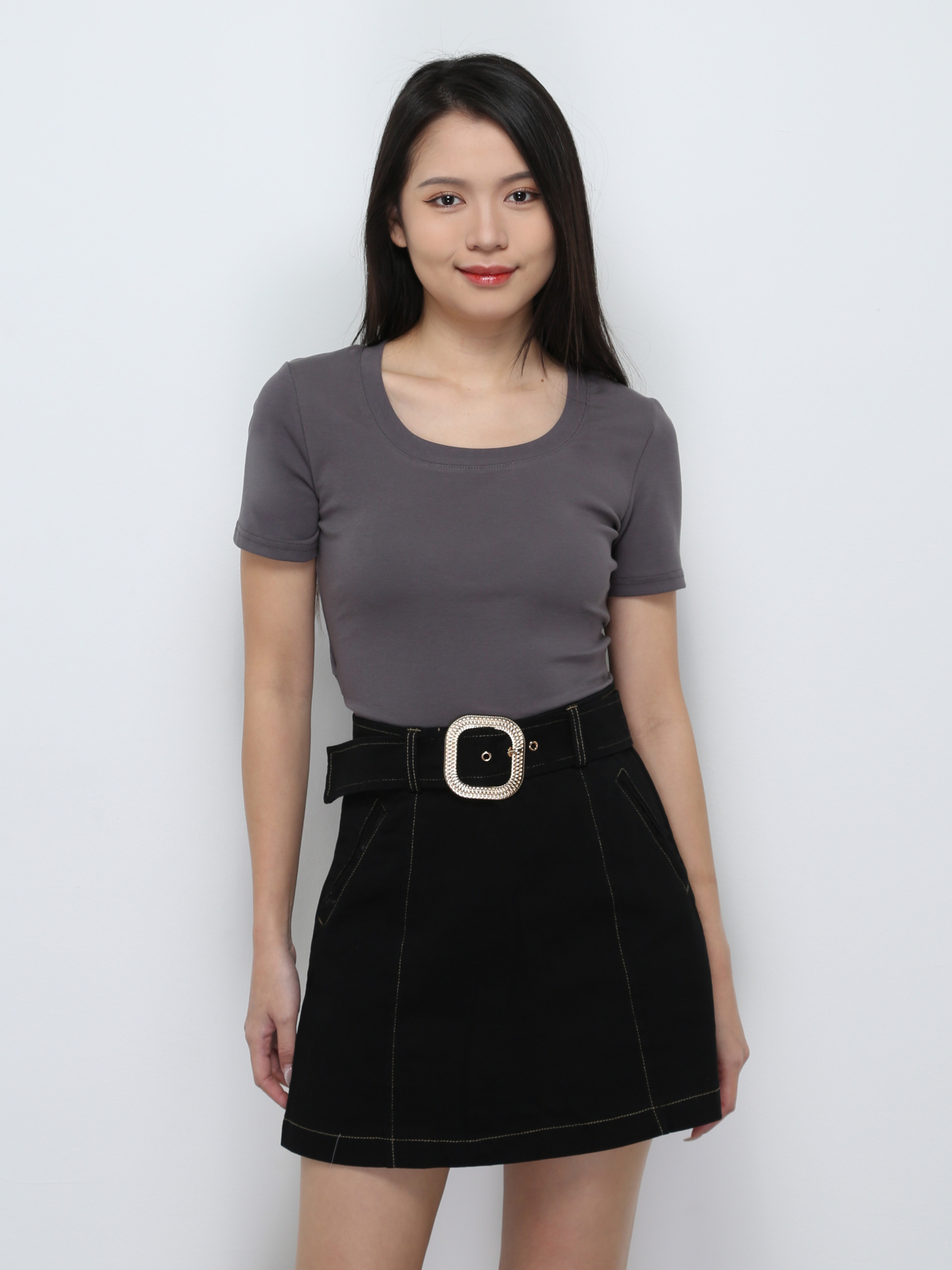 High Waist With Belt Skirt 29305