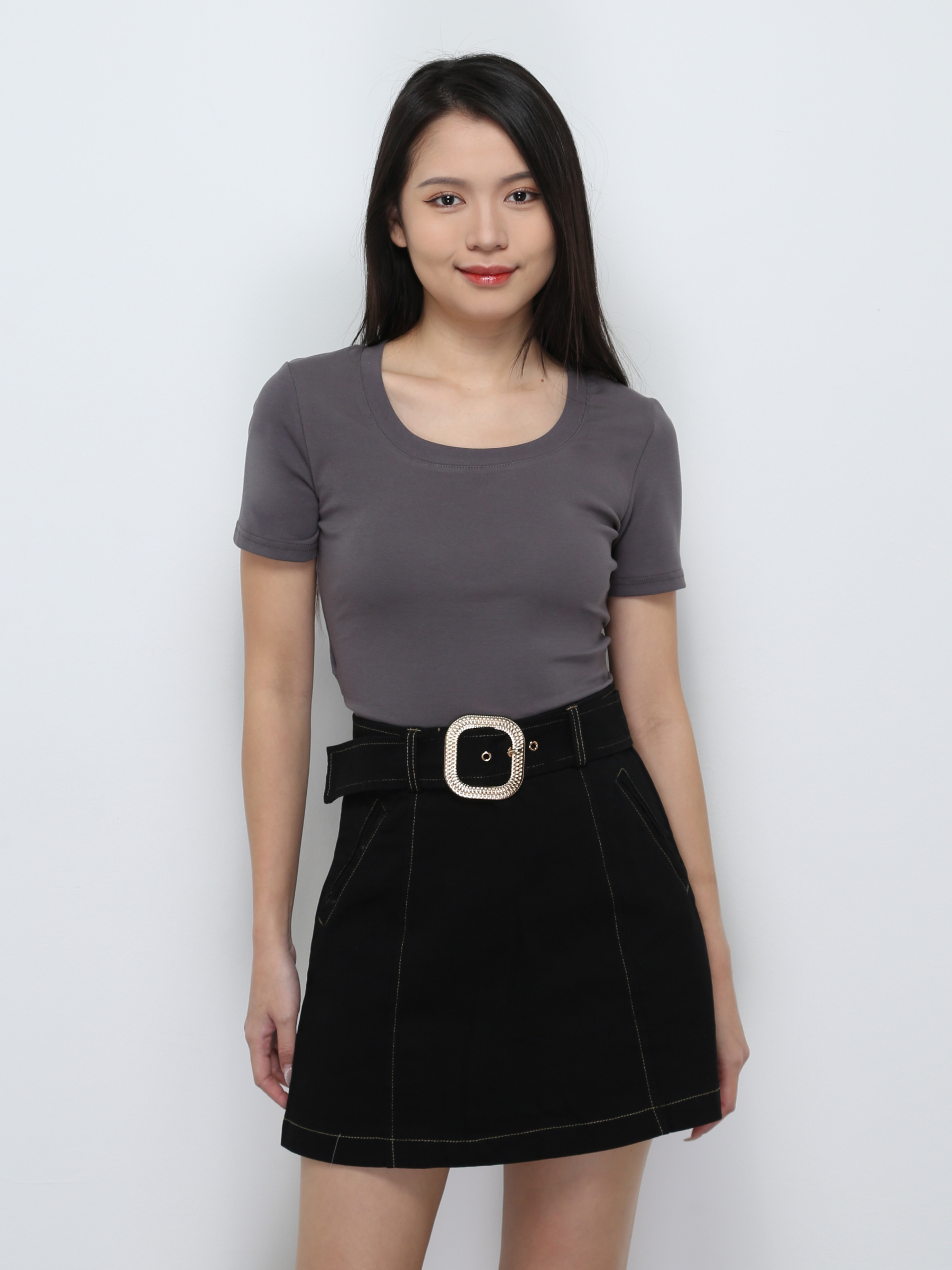 High Waist With Belt Skirt 29305