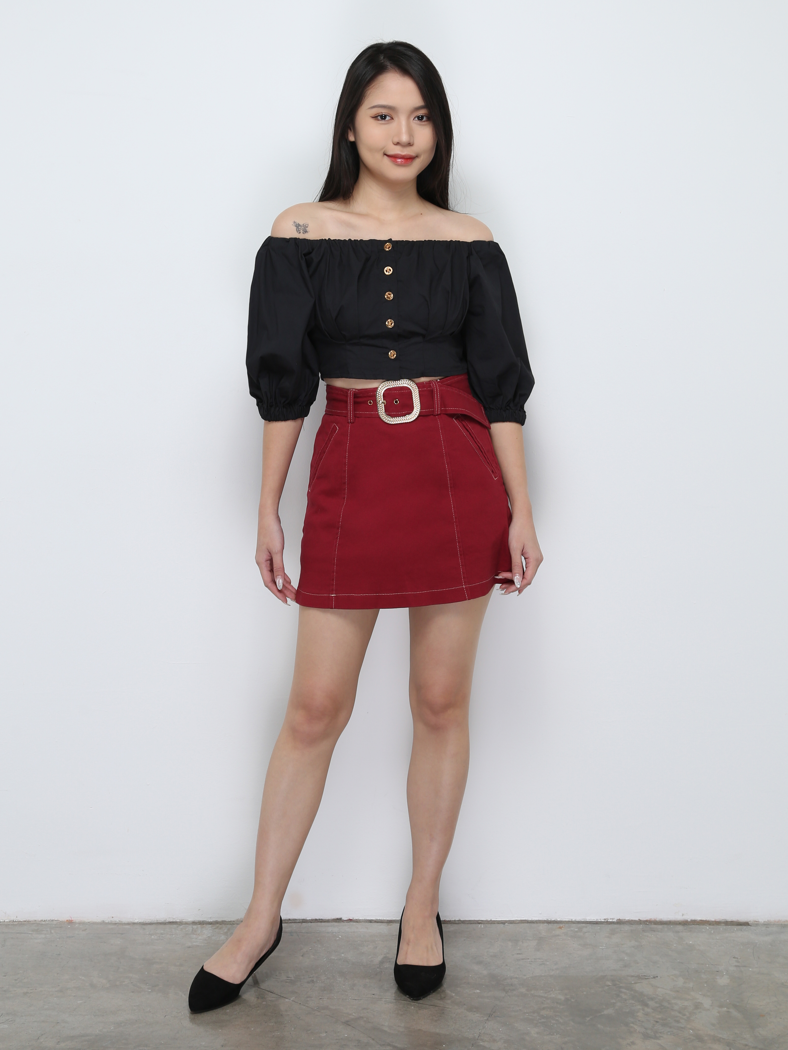 High Waist With Belt Skirt 29305