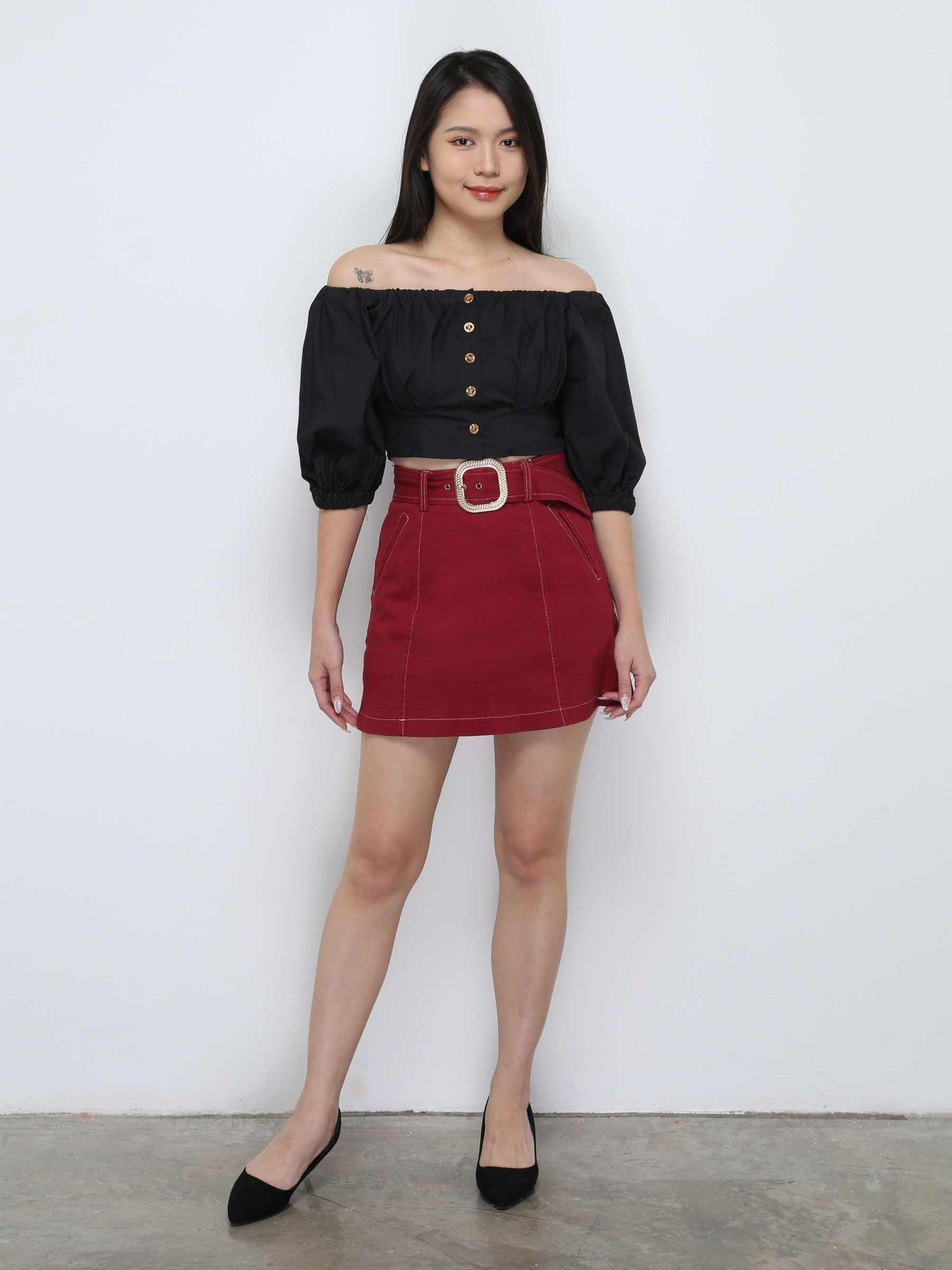 High Waist With Belt Skirt 29305
