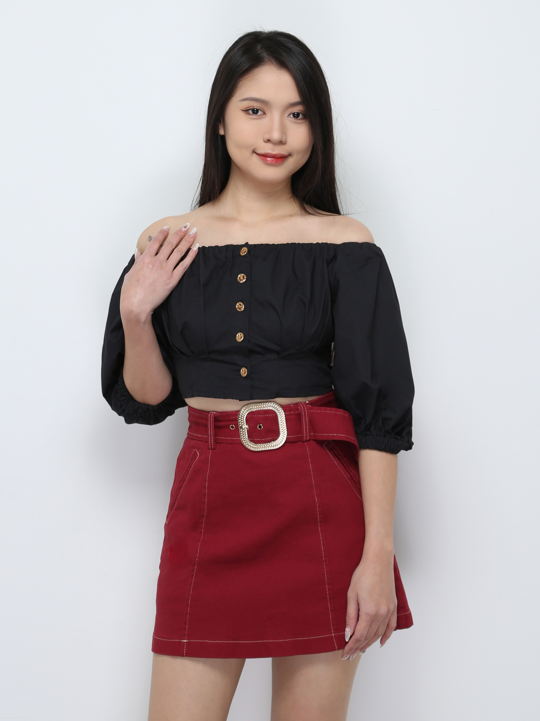 High Waist With Belt Skirt 29305