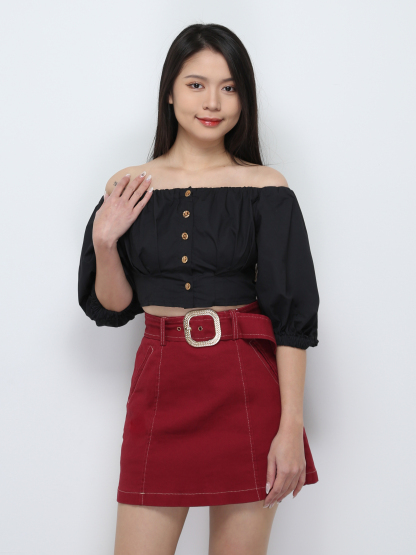 High Waist With Belt Skirt 29305