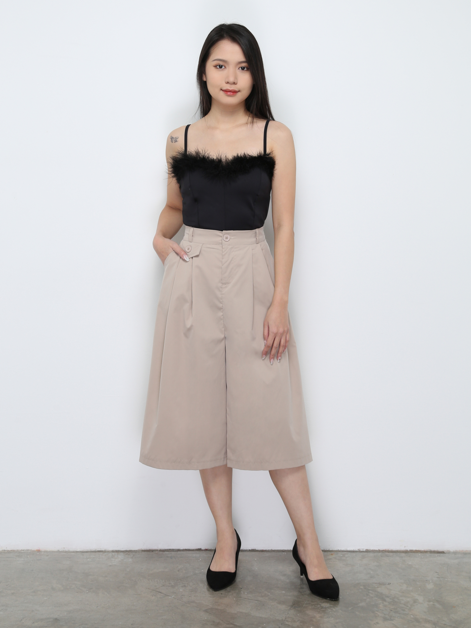 Sleeveless With Fur Top 29330