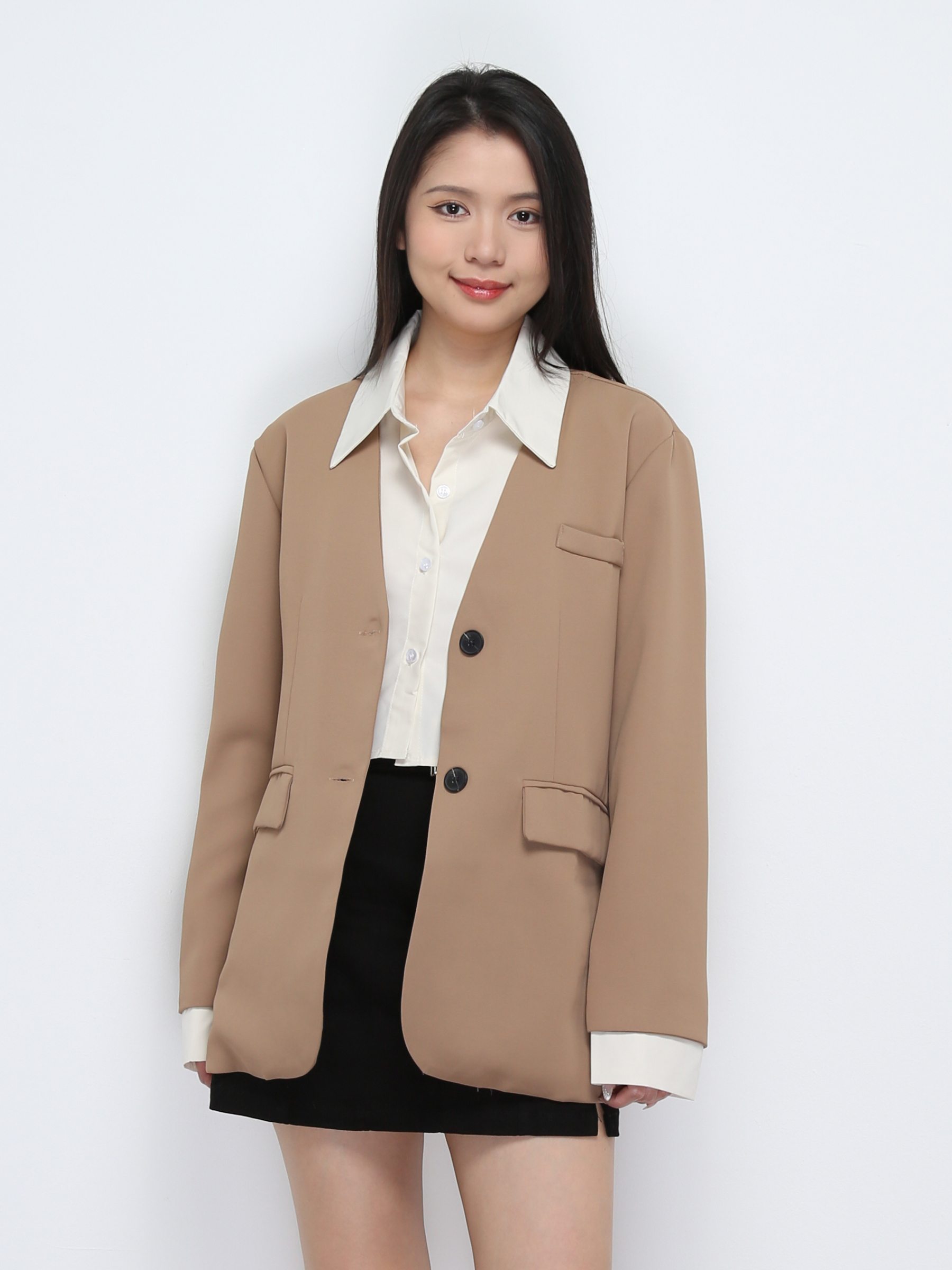 Long Sleeve Front Button Coat 29344