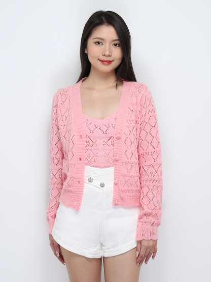 Denim Back Zip Front Button Short Pant 29381