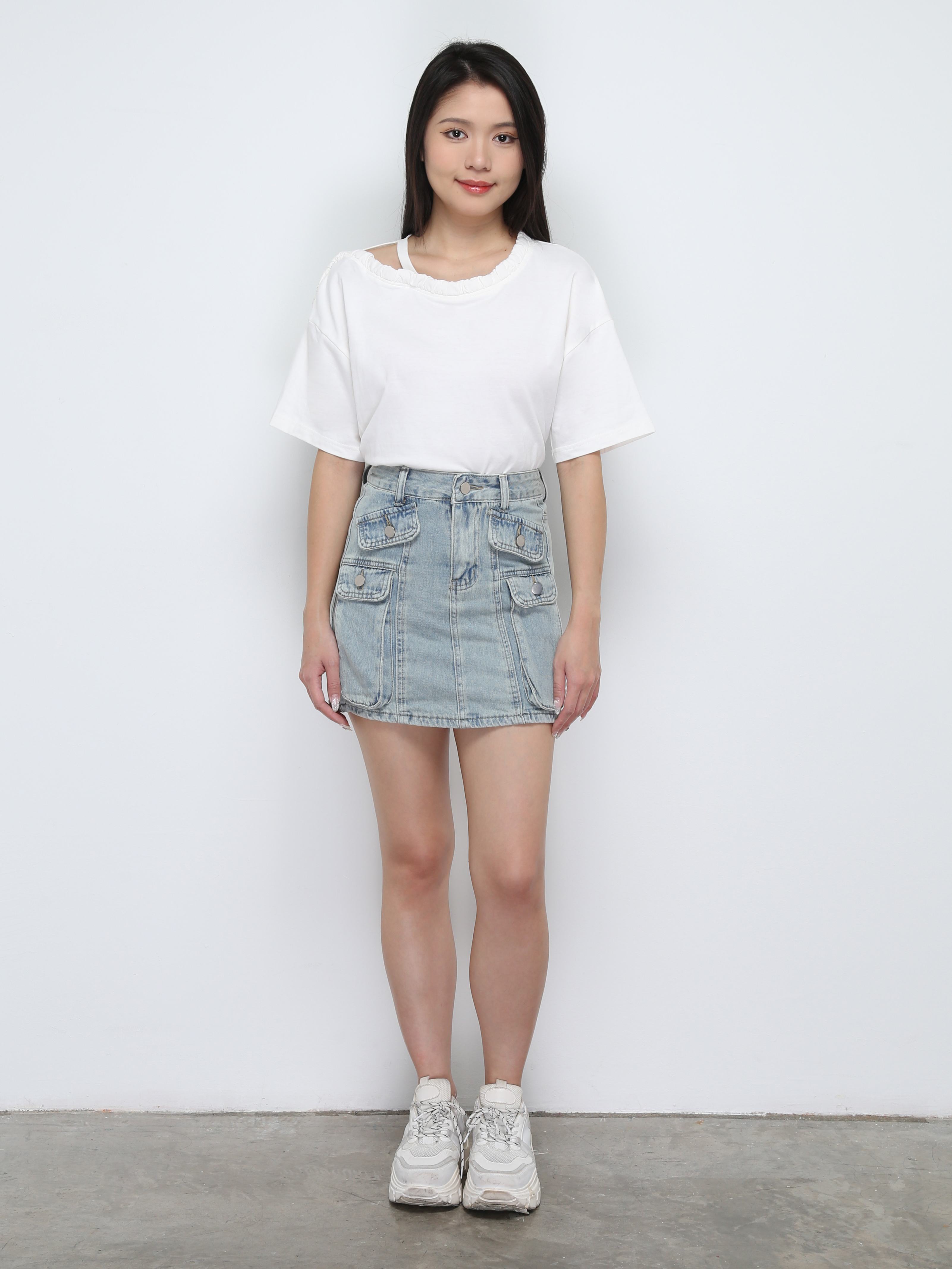 Denim Front Pocket Skirt Pant 29395