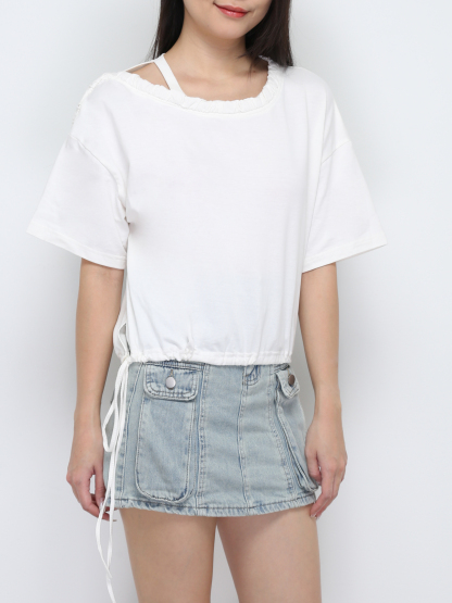 Denim Front Pocket Skirt Pant 29395