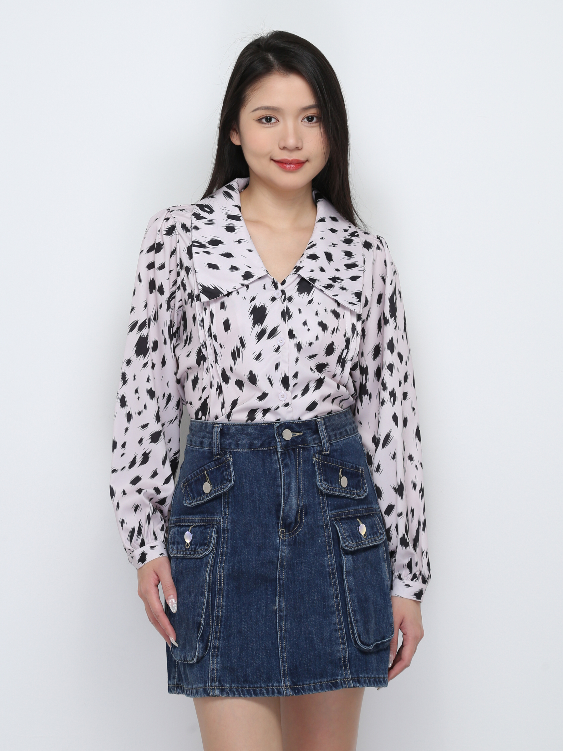 Denim Front Pocket Skirt Pant 29395