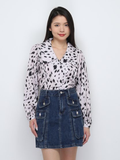 Denim Front Pocket Skirt Pant 29395