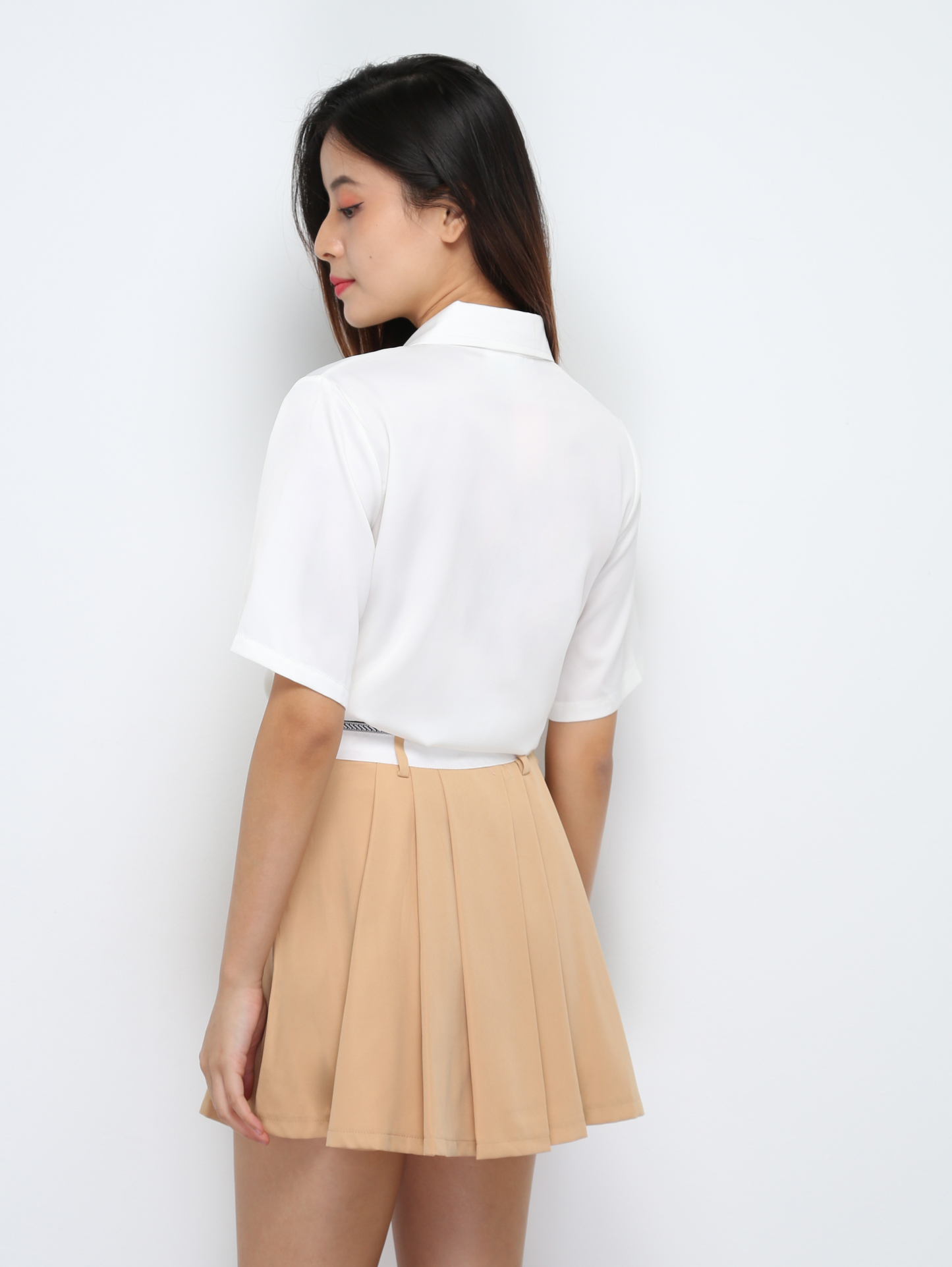 Blouse With Pleated Skirt Set 29451